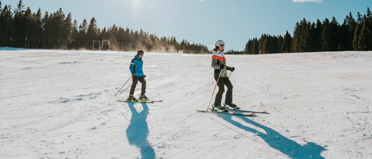Skifahren auf der Hebalm im Ski- und Langlaufgebiet Weinebene