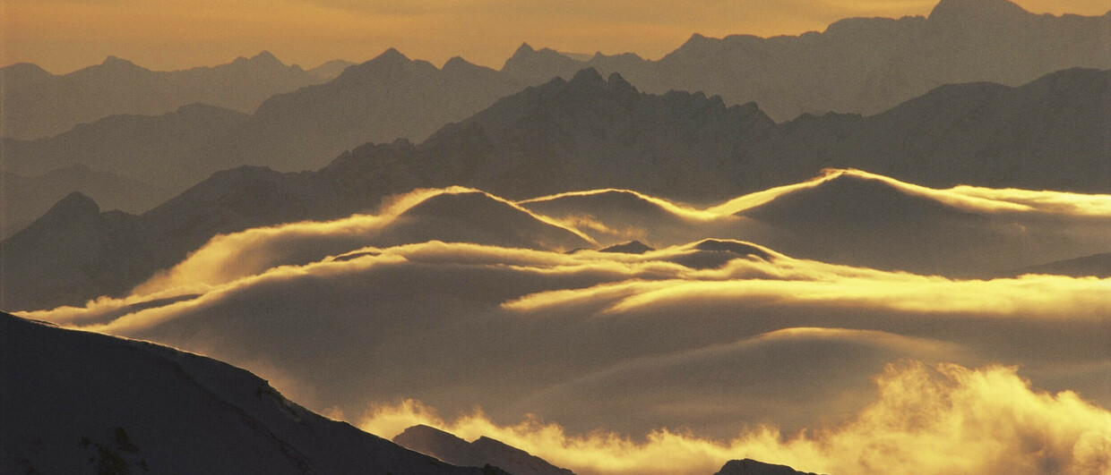 Abendstimmung über den Stubaier Alpen