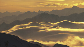 Abendstimmung über den Stubaier Alpen