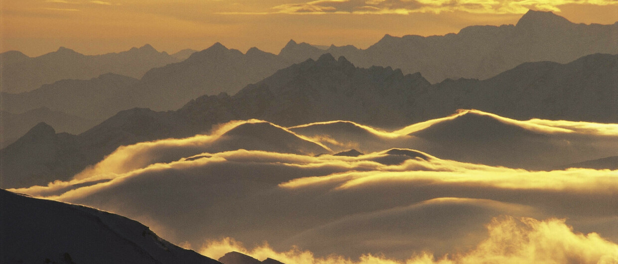 Abendstimmung über den Stubaier Alpen