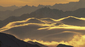 Abendstimmung über den Stubaier Alpen