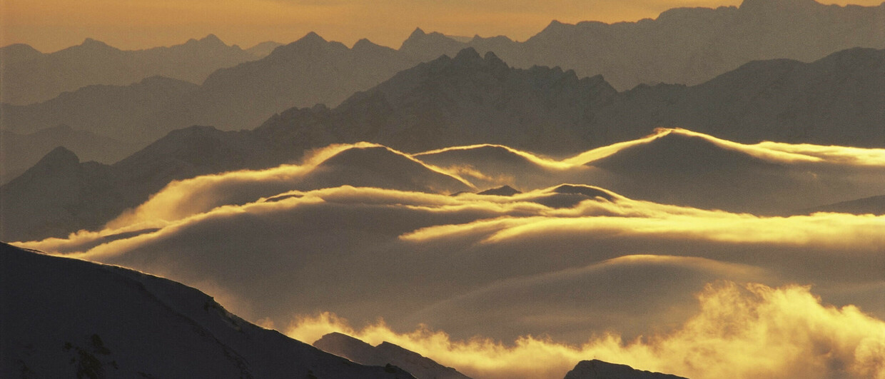 Abendstimmung über den Stubaier Alpen