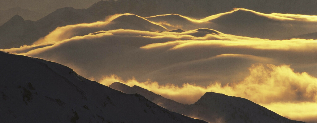 Abendstimmung über den Stubaier Alpen