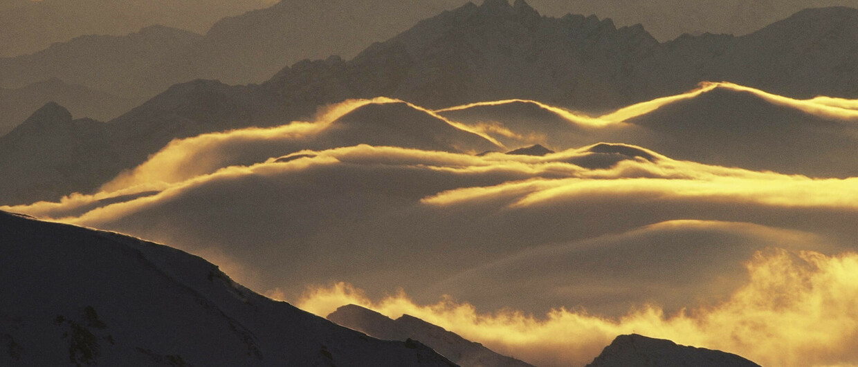 Abendstimmung über den Stubaier Alpen