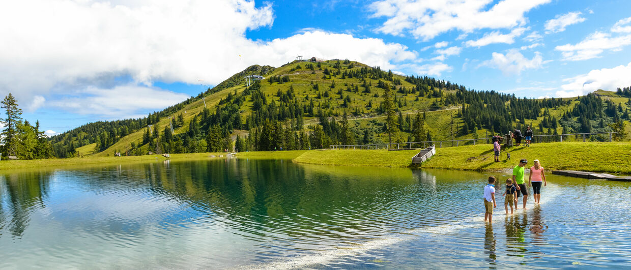 Zrcadlové jezero Fulseck v Dorfgastein