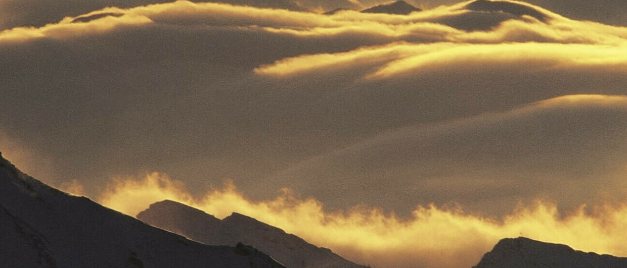 Abendstimmung über den Stubaier Alpen