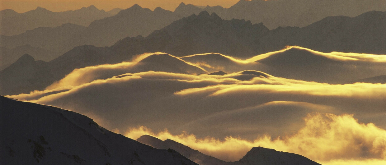 Abendstimmung über den Stubaier Alpen