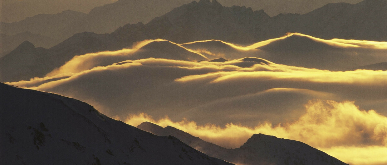 Abendstimmung über den Stubaier Alpen