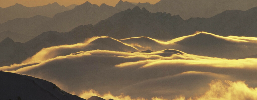 Abendstimmung über den Stubaier Alpen