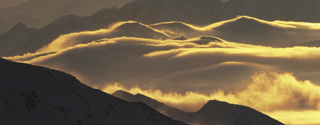Abendstimmung über den Stubaier Alpen