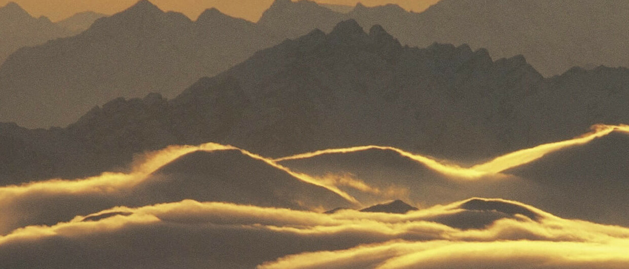 Abendstimmung über den Stubaier Alpen