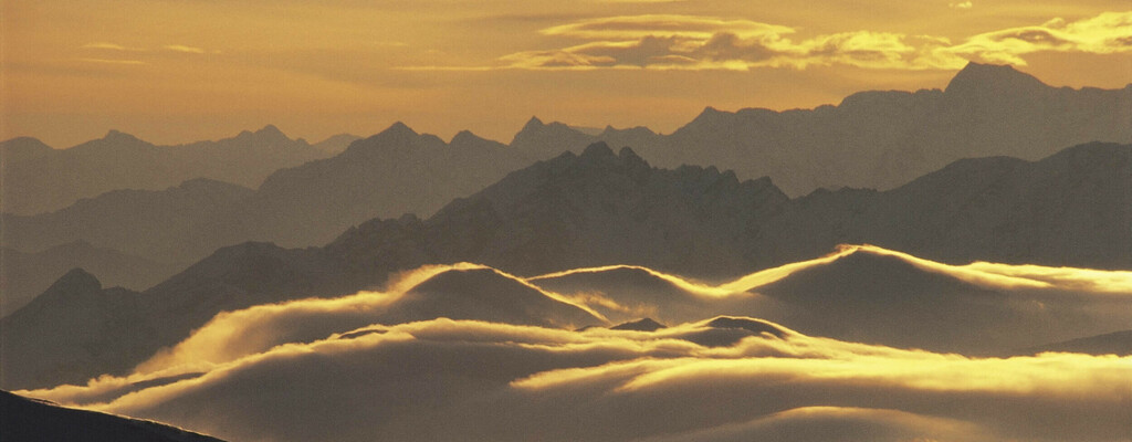Abendstimmung über den Stubaier Alpen