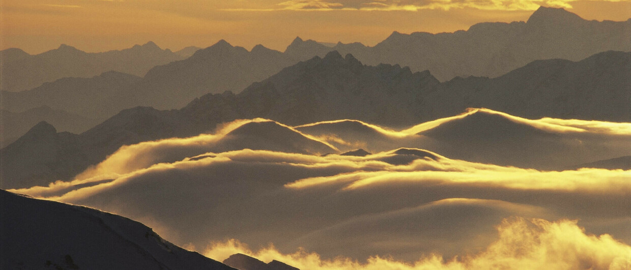 Abendstimmung über den Stubaier Alpen