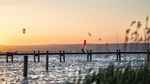 Kite-Surfer am Neusiedler See