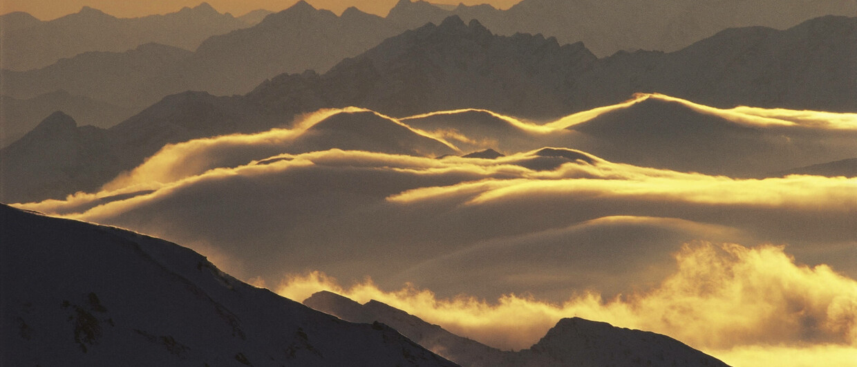 Abendstimmung über den Stubaier Alpen
