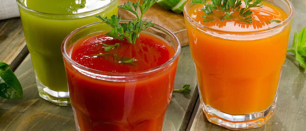 Healthy vegetable juices