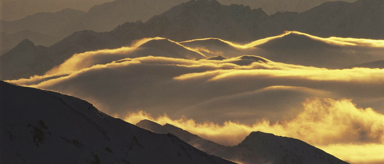 Abendstimmung über den Stubaier Alpen