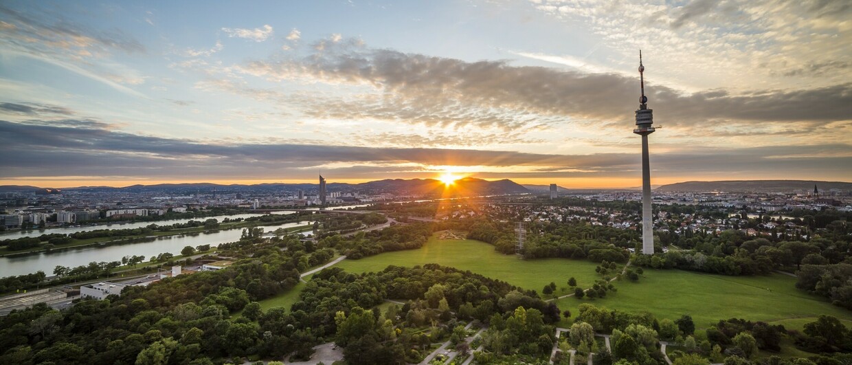Sonnenuntergang über Wien