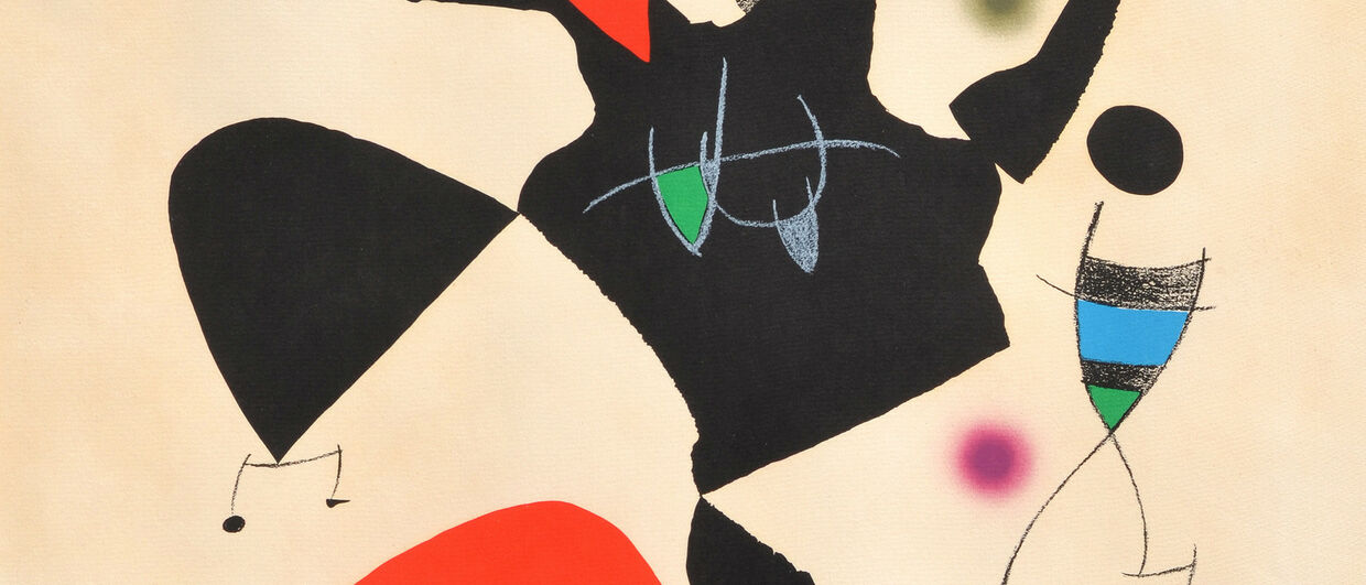 Virtuose Farbkraft Oda à Joan Miró 1973 color lithograph
