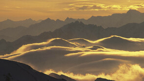 Abendstimmung über den Stubaier Alpen
