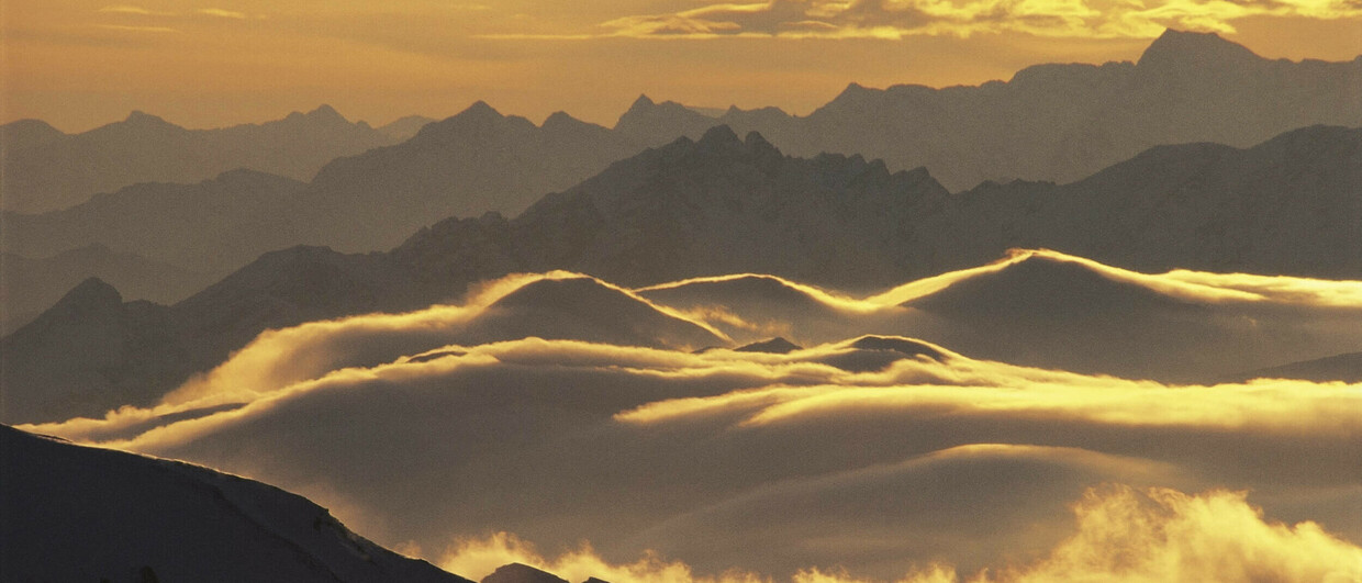 Abendstimmung über den Stubaier Alpen