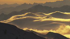Abendstimmung über den Stubaier Alpen