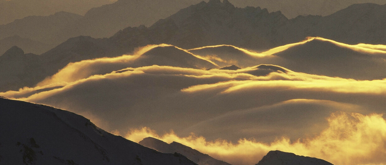 Abendstimmung über den Stubaier Alpen