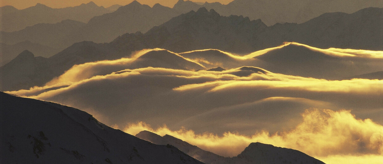 Abendstimmung über den Stubaier Alpen