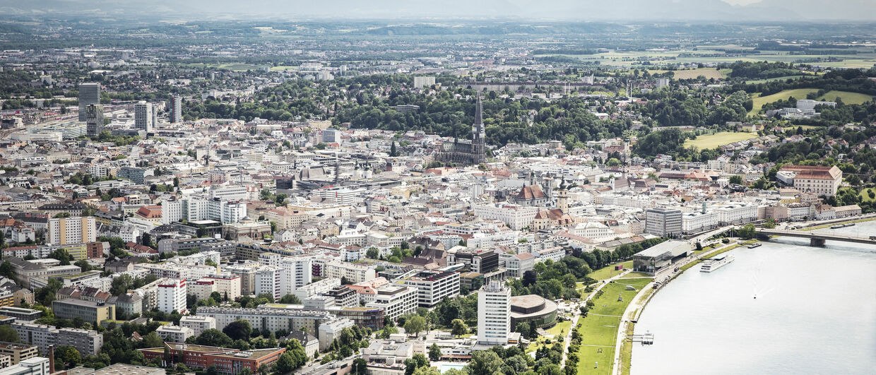 Luftbild von Linz