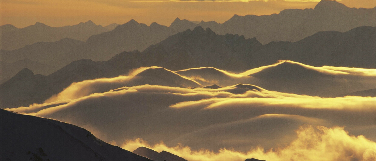 Abendstimmung über den Stubaier Alpen