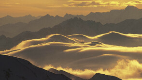 Abendstimmung über den Stubaier Alpen