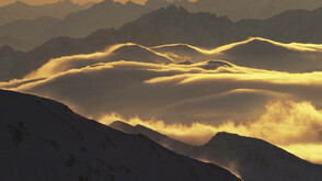 Abendstimmung über den Stubaier Alpen