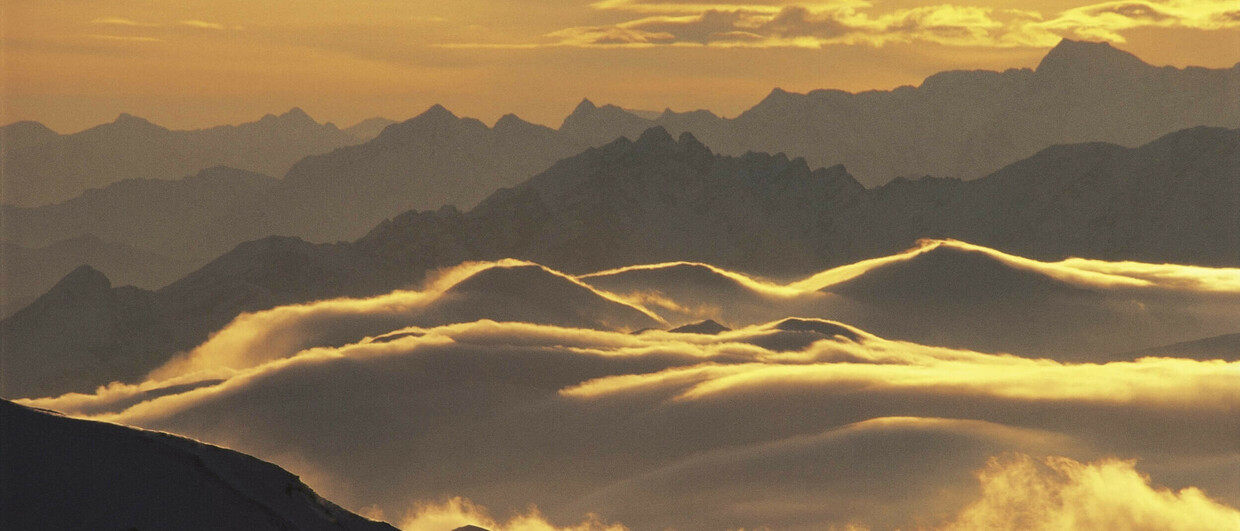 Abendstimmung über den Stubaier Alpen
