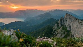 Výhled z vrcholu Schafberg