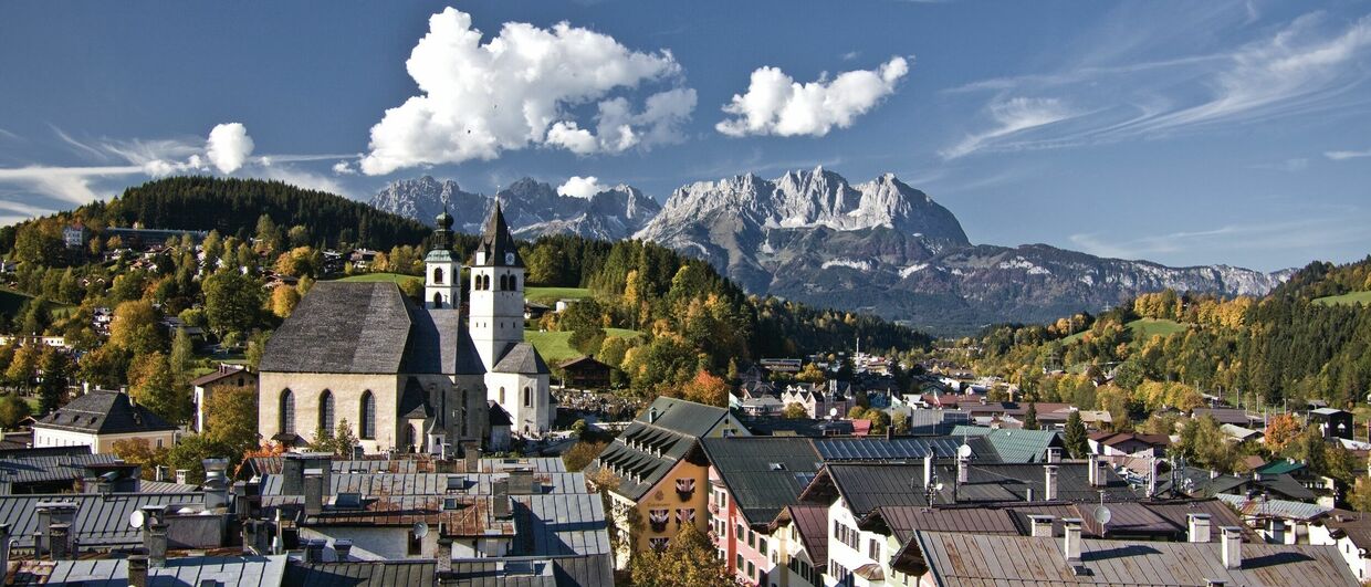 Pohled na vesnici Kitzbühel