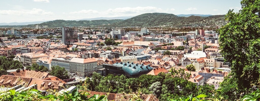 Graz Altstadt, Blick auf Dachlandschaft Graz